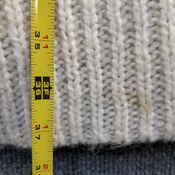 Old Navy Women's Open Front Cardigan Knit Sweater Cream XXL Fair Isle Wool Blend - Picture 13 of 13